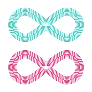 Sonsuzluk simgesi - vektör sonsuz Icons Set