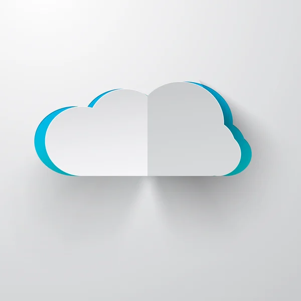 紙カット雲ベクトル図 — ストックベクタ