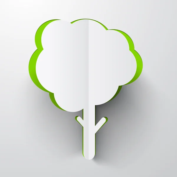 Illustration vectorielle des arbres coupés en papier — Image vectorielle