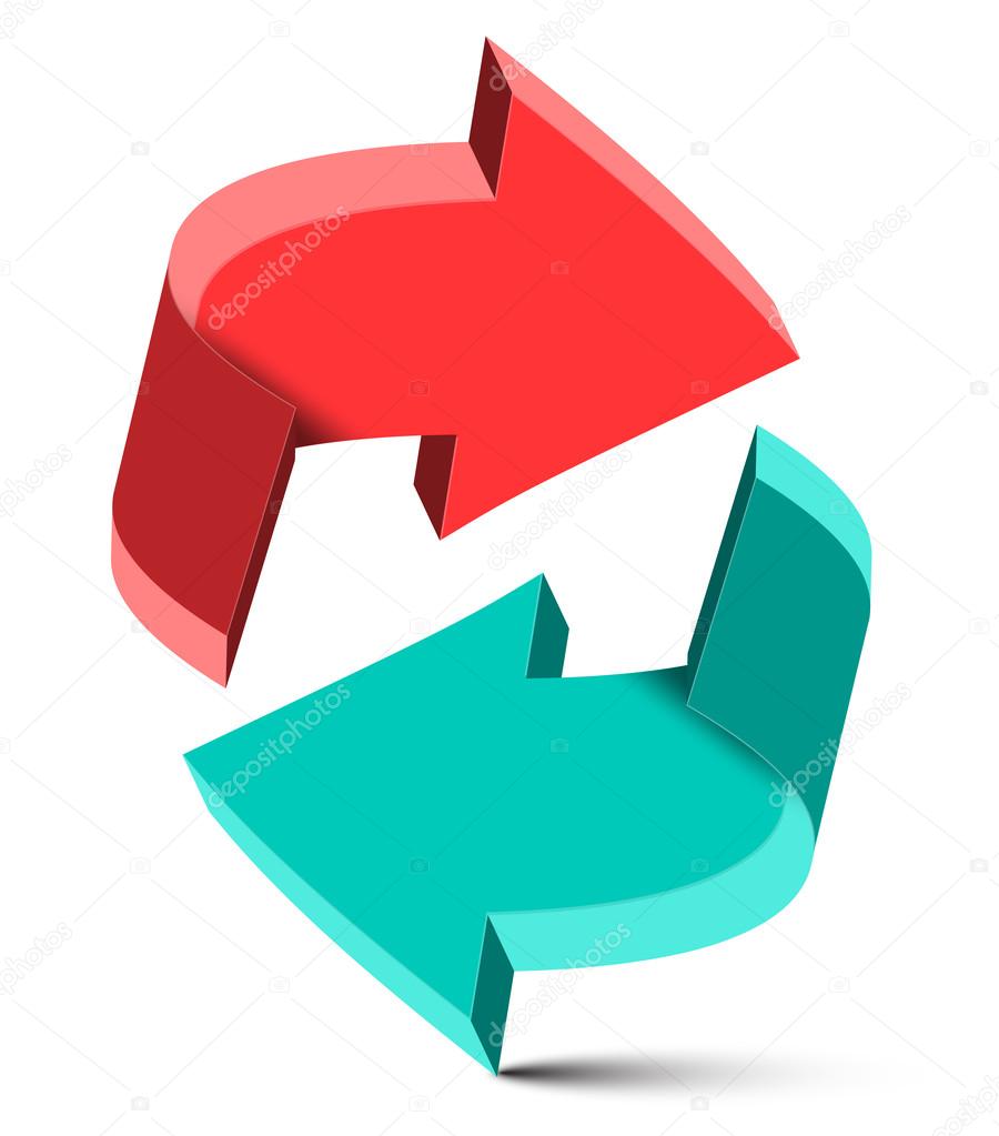 Double - Two Arrows Set vector