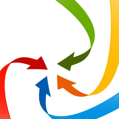 Renkli 3d okları Illustation vektör