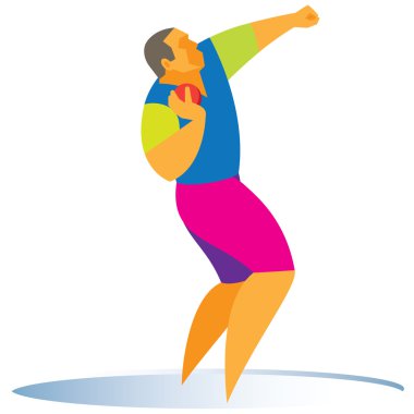 güçlü atlet atış atıcı olduğunu