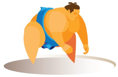 sumo güreşçisi mücadele öncesi