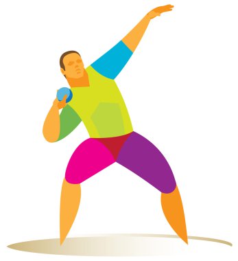 Gülle atma güçlü atlet