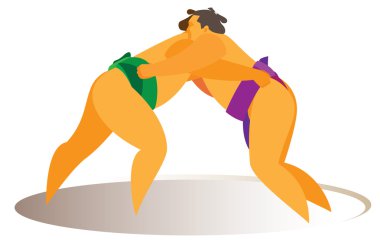 sumo güreşçileri mücadele