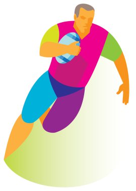 Rugby. Çalışan oyuncu