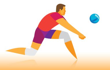 Genç voleybolcu besleme alır