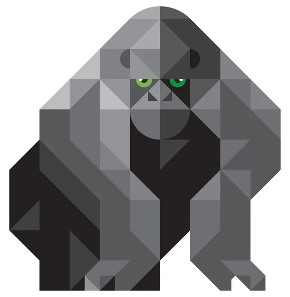 Grande gorila forte — Vetor de Stock