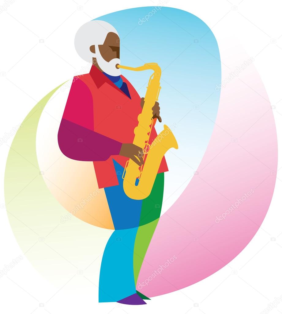 musician playing the saxophone