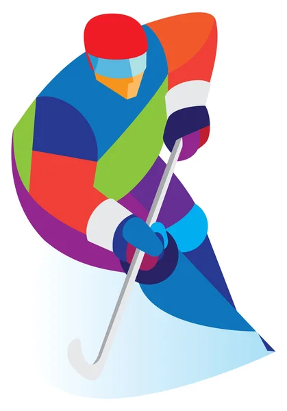 Genç adam hokey oyuncusu