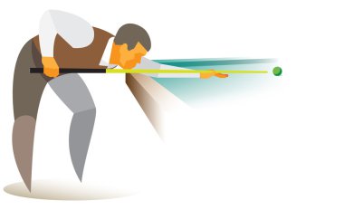 Bilardo Bilardo masası, profesyonel bir oyuncu