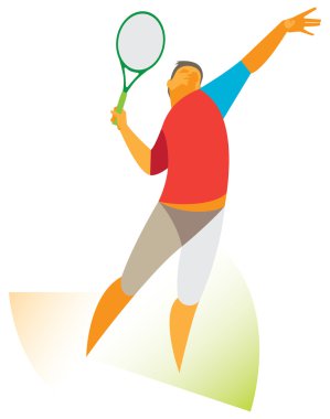 Genç oyuncu Tenis takımı topu hizmet vermektedir.