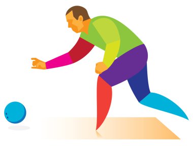 Genç oyuncu top bir bowling salonu atar.