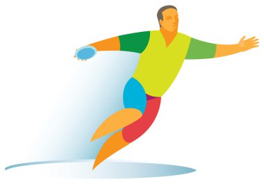 Genç atlet bir disk atma sporcusu