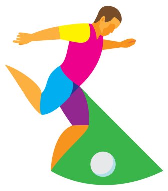 Futbol. Forvet topu tekmelemek