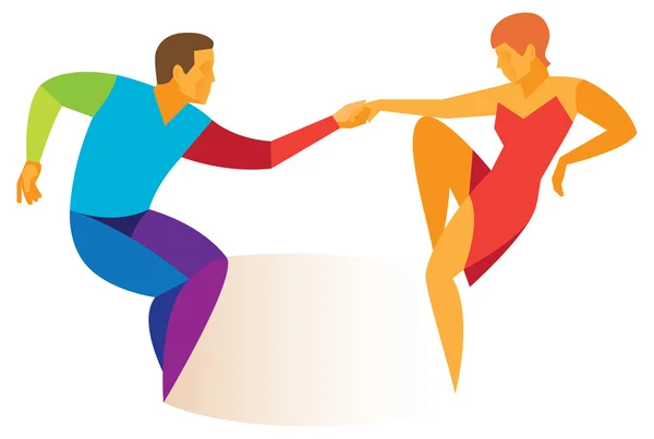 Dans pistinde profesyonel dansçı