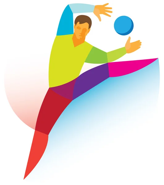 Hentbol Kaleci topu yakalar