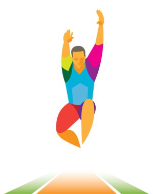 Genç atlet uzun atlamacı