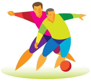 Saldırıda iki futbol oyuncuları