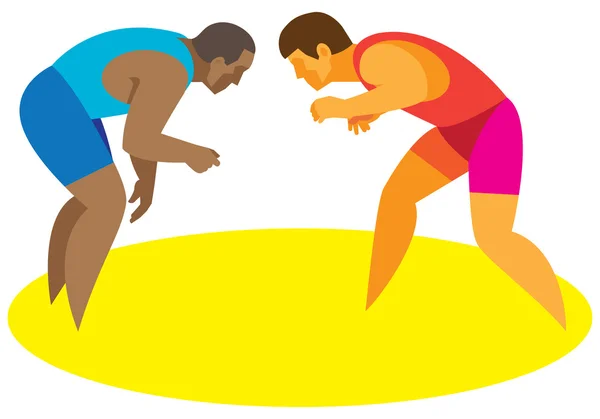 Serbest Güreş. iki güçlü bir güreşçi