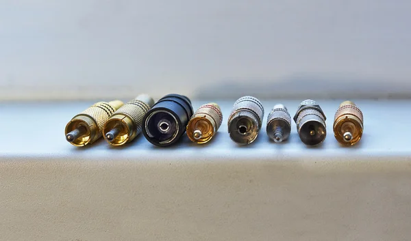 Various connectors for transmitting RF signals. — Stock Photo, Image