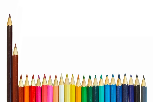 Crayons pour enfants de différentes couleurs . — Photo