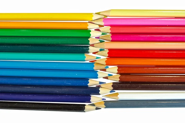 Crayons pour enfants de différentes couleurs . — Photo