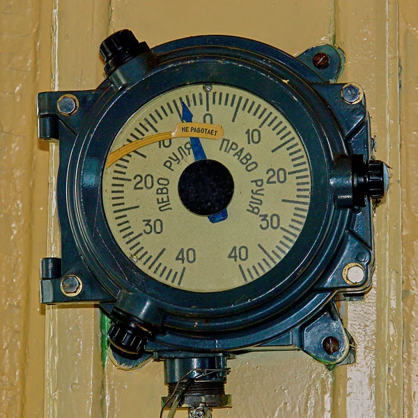 Device for indicating the position of the rudders  of the ship. — Stock Photo, Image