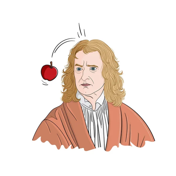 アイザック ニュートン アイザック ニュートン 1643年 1727年 天文学者 科学者 哲学者 数学者 — ストックベクタ