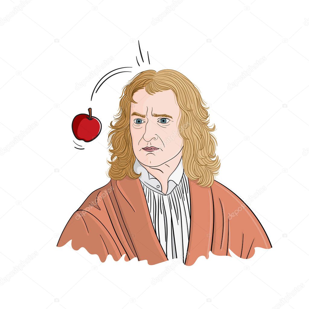 Isaac Newton (1643-1727) was an astronomer, scientist, philosopher, mathematician and physicist who developed the principles of modern physics.