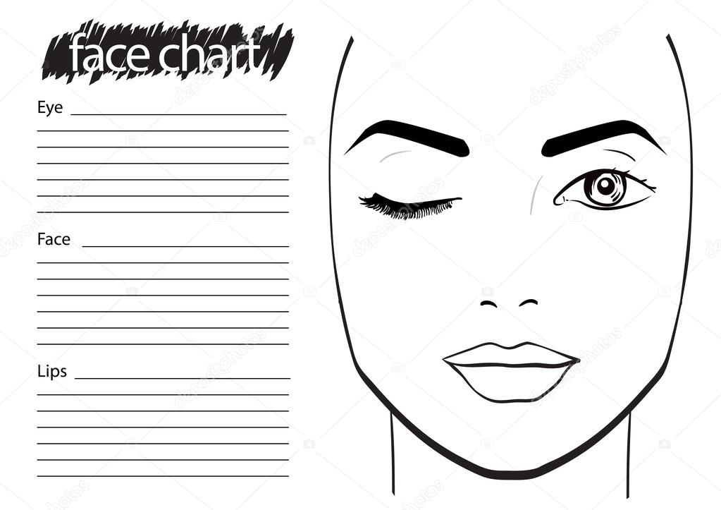 How To Make A Makeup Face Chart