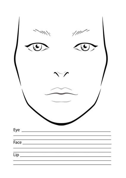Gráfico facial Maquiagem Artista em branco . — Vetor de Stock