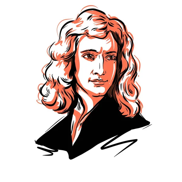 Kaliningrad Ryssland Juni 2021 Potrait Isaac Newton Enkel Popkonst Illustration — Stockfoto