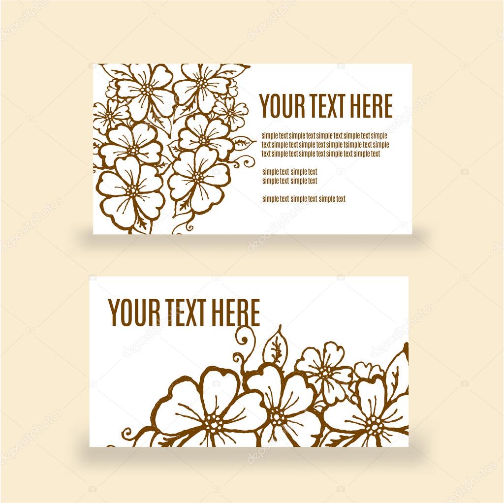 Vector floral illustration with indian ornament. Lace pattern for invitation or greeting card