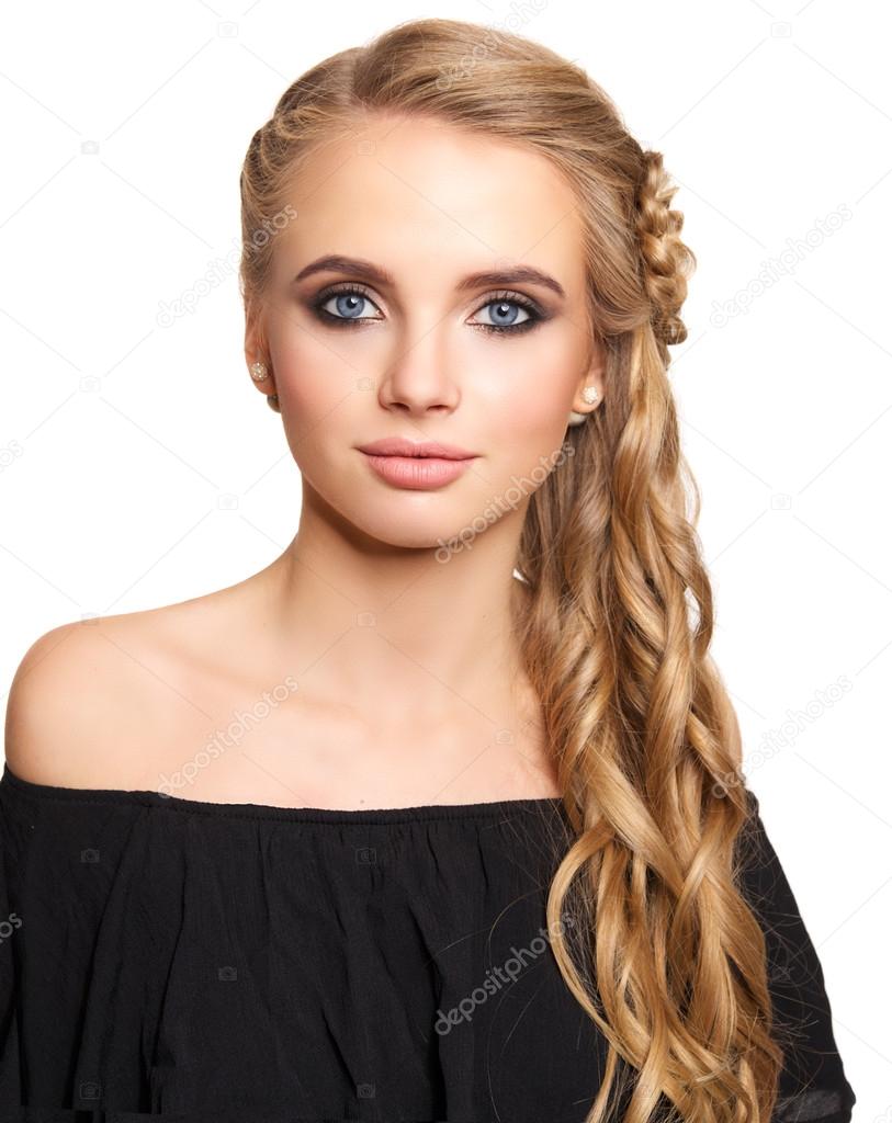portrait of a beautiful young blonde woman
