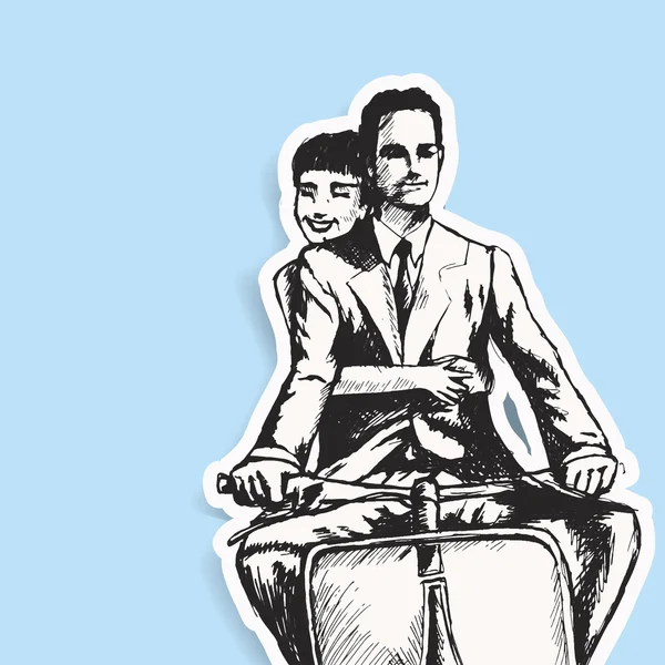 Любящая пара, мужчина и женщина на скутере. винтажный стиль ретро — стоковое фото