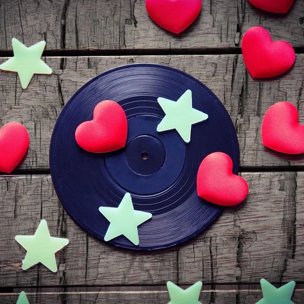 Music Hearts and Stars — Stok Foto