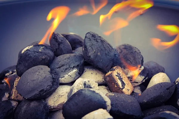 stock image Coal buring in the fire pit