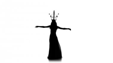 Slim belly woman dancing