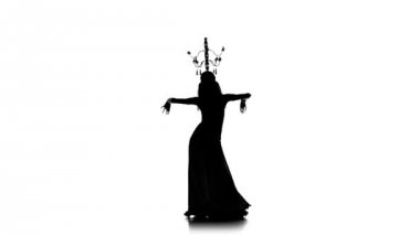 Slim belly woman dancing