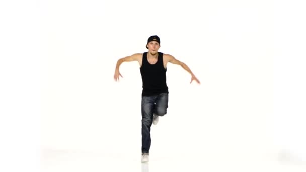 Man dansar breakdance — Stockvideo