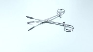 Açık cerrahi kelepçeler, beyaz, yansıma, rotasyon