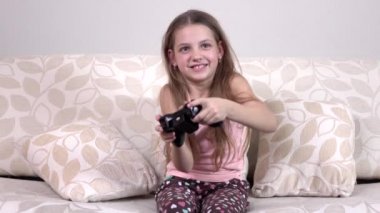 Mutlu kız video oyun, slowmotion