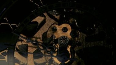 Saat mekanizması. Yakın çekim