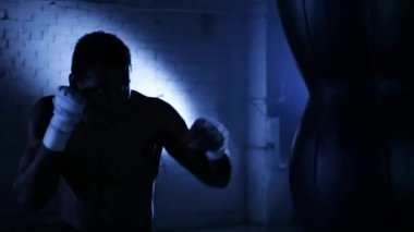 Afrika kökenli Amerikalı boksör atlet gölge boks