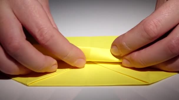 Prodotti di carta. Origami. Primo piano — Video Stock