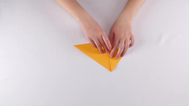 Kağıt. Origami. Beyaz. Zaman atlamalı — Stok video