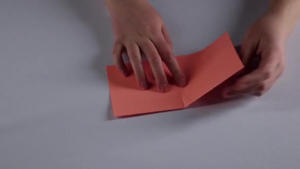 Γυναίκα κάνει χαρτί windowsill. Λευκό. Χρονική Πάροδος — Αρχείο Βίντεο