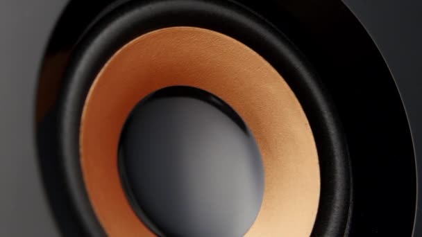 Muzieksysteem met luidsprekers. Close-up — Stockvideo
