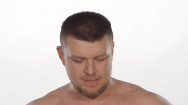 Üzüntü adam. Beyaz